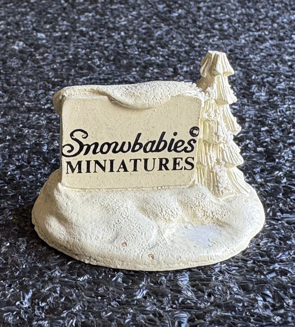 Department 56 Winter Tales Snowbabies Resin Snowbabies Sign B5